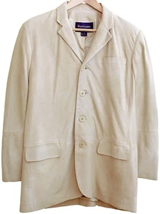 RALPH LAUREN Collection Purple Label VINTAGE SUEDE BLAZER JACKET Size 12 Tan - Picture 1 of 6