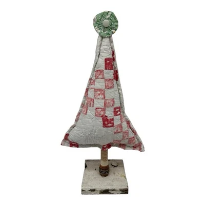 NEW Handmade Repurposed Christmas Tree Vintage Quilt  Bobbin Trunk Baseboard - Image 1 of 4