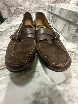 Женские коричневые туфли-слипоны Bass кожа/замша размер 9 0629206 сделано в Бразилии - Изображение 1 из 4