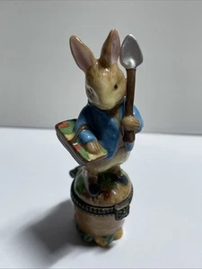 PHB Porcelain Hinged Trinket Box Midwest Cannon Beatrix Potter Peter Rabbit - Picture 1 of 8
