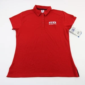Penn Quakers Russell Athletic Polo Women's Red New - Picture 1 of 7