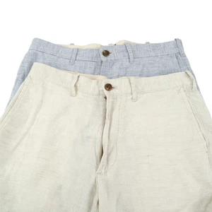 J. Crew Paar 2 Herrenshorts aus 100 % Leinen kürzlich 7 Zoll Schrittlänge Größe 31 B0856 - Bild 1 von 9