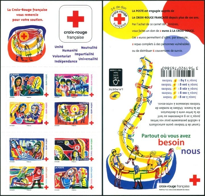Timbre France BC1422 Carnet Croix Rouge 2017 - Photo 1/1