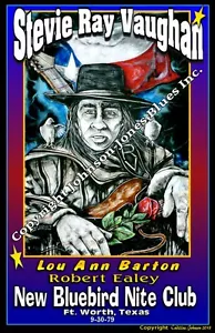 Poster of Stevie Ray Vaughan at The Bluebird by Cadillac Johnson - Picture 1 of 1