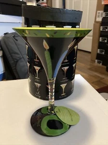 NWT Lolita Love My Martini “50 & Fabulous” Hand Painted Martini Glass 10 Oz. - Picture 1 of 8
