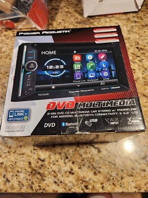 POWER ACOUSTIK PD-623B DOUBLE DIN TOUCHSCREEN MAIN UNIT ONLY (NO WIRING HARNESS) - Image 1 of 4