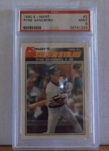1990 K-MART #2 - RYNE SANDBERG - PSA 9 Mint (CUBS) - Picture 1 of 1