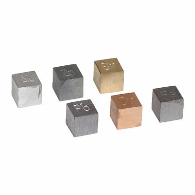 Density Cubes Set - 6 Metals - For Density Investigation - Eisco Labs - Image 1 of 4