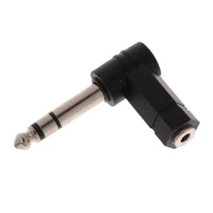 Lovoski 3.5mm Female   to 6.35mm Male Stereo Audio Right Angle Adapter - Picture 1 of 4