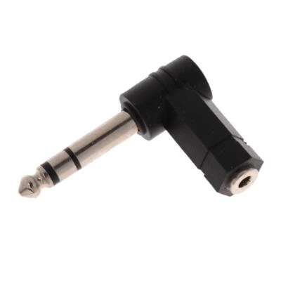 Lovoski 3.5mm Female   to 6.35mm Male Stereo Audio Right Angle Adapter - Image 1 of 4