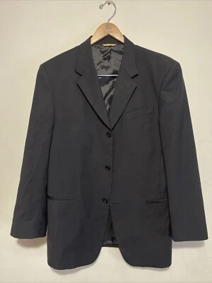 Blazer DONNA KARAN Nueva York Vintage Hecho en Italia Negro Tejido Talla Reg 41/34 Foto 1 de 4