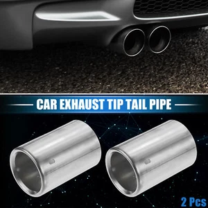 2 Pcs Car Exhaust Tip Tail Pipe for BMW 328i 325i E90 2007-2010 Silver Tone - Picture 1 of 7