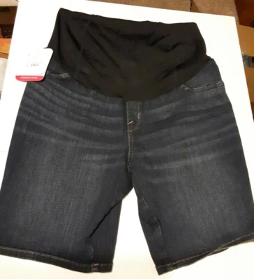 Pantalones Cortos de Jean de Maternidad Bermudas Panel Cruzado - Isabel Maternidad Talla 12/31 Foto 1 de 4