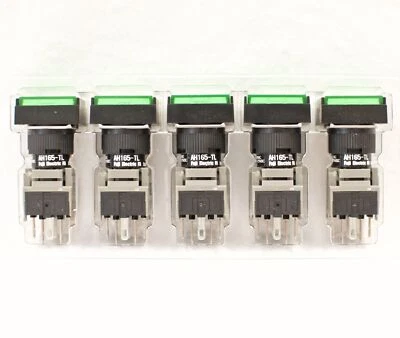 FUJI AH165-TLG11E3 Green Pushbutton Command Switch 24VDC LED (Pack of 5) - Image 1 of 4