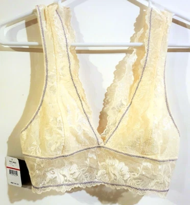 Size XS Free People Intimately Galloon V Neck Lace Wireless Bralette F941F972 - Image 1 of 4