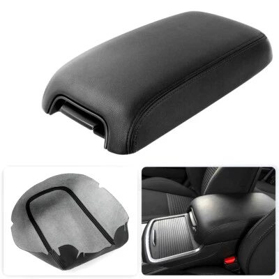 Fits 2011-2022 Dodge Charger Center Console Lid Leather Armrest Cover Black - Image 1 of 4