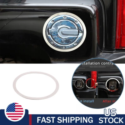 Panel de anillo de ajuste de tapa de tanque de combustible lateral cromado para accesorios Hummer H3 2003-2009 EE. UU. Foto 1 de 4
