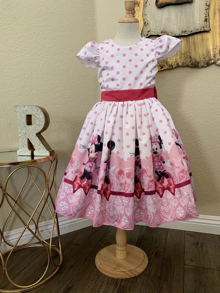 Minnie Mouse Dress In Size 5 and 7. Bows - Image 1 of 4
