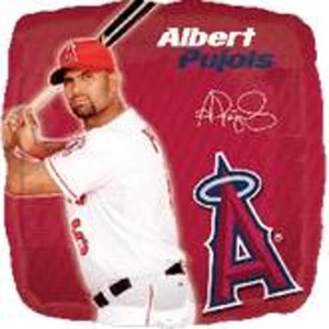 L.A. Angels Of Anaheim Alert Pujols Square 18" Foil Balloon (Packaged) - Picture 1 of 1