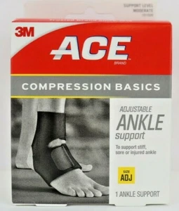 ACE Compression Adjustable Ankle Support Neoprene Left or Right Foot New in Box - Picture 1 of 2