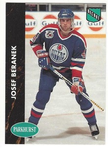 JOSEF BERANEK 1991-92 Parkhurst French #47 RC NM-MT Edmonton Oilers Czech 