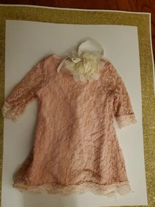 Mommy's Little Darlings Little Girls' Couture Rose Lace Dress 24 Months Rose - Picture 1 of 5