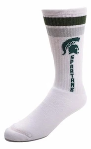 Michigan State Spartans Logo White Unisex Crew Cut Socks - Medium - Picture 1 of 1