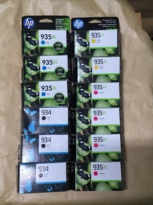 HP 935 XL Lot Of 12 (Magenta 4) (Cyan 3) (Yellow 2) (934 Black 3) Various Expire - Picture 1 of 3