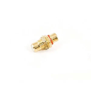 Lyndahl LKPA015K Cinch Einbaubuchse f. Frontplattenmontage, vergoldet Farbe: Rot - Afbeelding 1 van 2