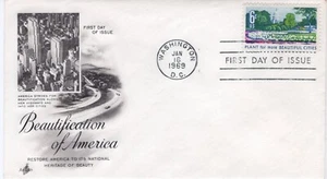 USPS FDC #1365 1969 6¢ Azaleas and Tulips Beautification of America ST2483 - Picture 1 of 2