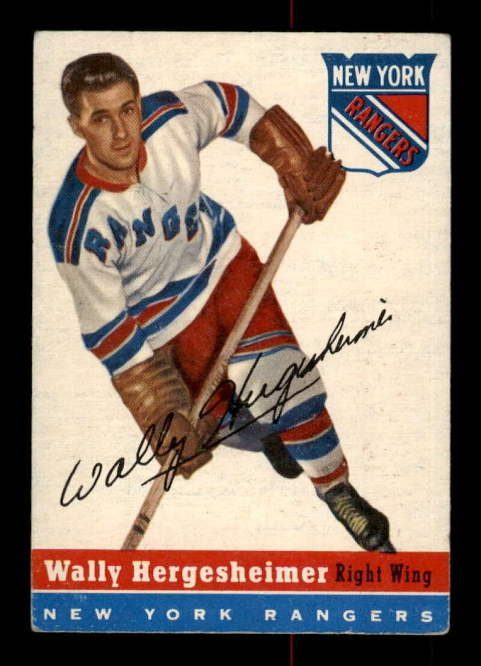 1954-55 Topps #22 Wally Hergesheimer EX/EX+ NY Rangers 557096 - Image 1 of 2