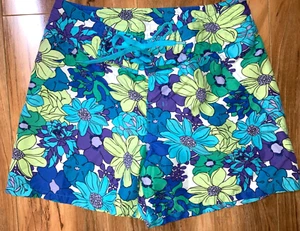 Against The Elements Womans Purple Blue Lime Green Poly Board Swim Shorts Size 6 - Picture 1 of 4