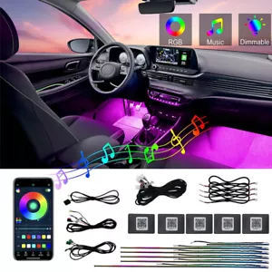 Car Interior Acrylic Guide Fiber Strip Backlight Ambient Lights RBG Atmosphere - Picture 1 of 14