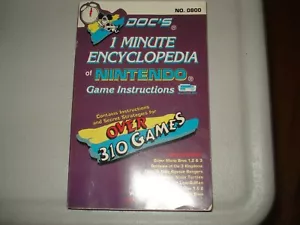 DOC'S 1 Minuto Enciclopedia del Gioco Nintendo Guida Strategica - Foto 1 di 1