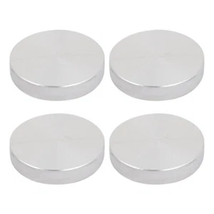 4pcs 40mmx8mm M10 Tea Table Glass Top Circle Aluminum Disc Adapter Silver Tone - Picture 1 of 2