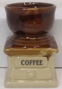 Vintage  Ceramic Coffee Mill Grinder Vase- See Small Chipped On Bottom Free Ship - Picture 1 of 8