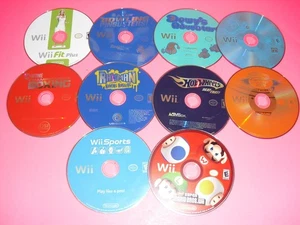 10 Wii DISC ONLY Untested lot! New Super Mario Bros Wii Sports Rayman Hot Wheels - Picture 1 of 5