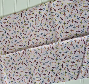 Clothworks Summer Sampler Dragonflies Cotton Fabric 1yd X 44 - Picture 1 of 4
