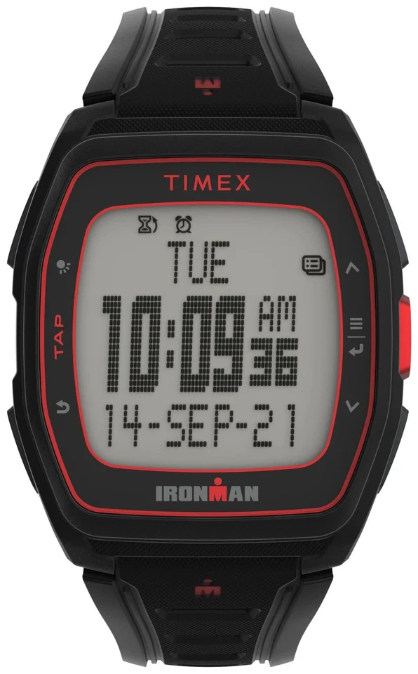 TIMEX IRONMAN TW5M67800 T300 DIGITAL BLACK CHRONOGRAPH TIMER ALARM MEN'S WATCH