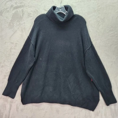 Suéter Vince Camuto Mujer Plus 2X Negro Cuello Alto Manga Larga Tejido Pullover Foto 1 de 4