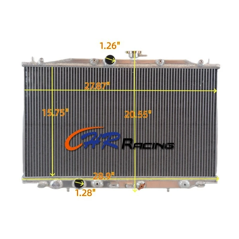 Radiador de aluminio de 3 filas para Acura TSX CL9 2004-2008 AUTOMÁTICO Foto 1 de 4