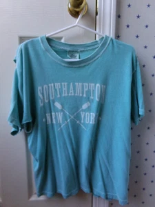 FLAW Thrashed Vtg SOUTHAMPTON NEW YORK T-Shirt Large Girls Top Size 12-14-16 L - Picture 1 of 22