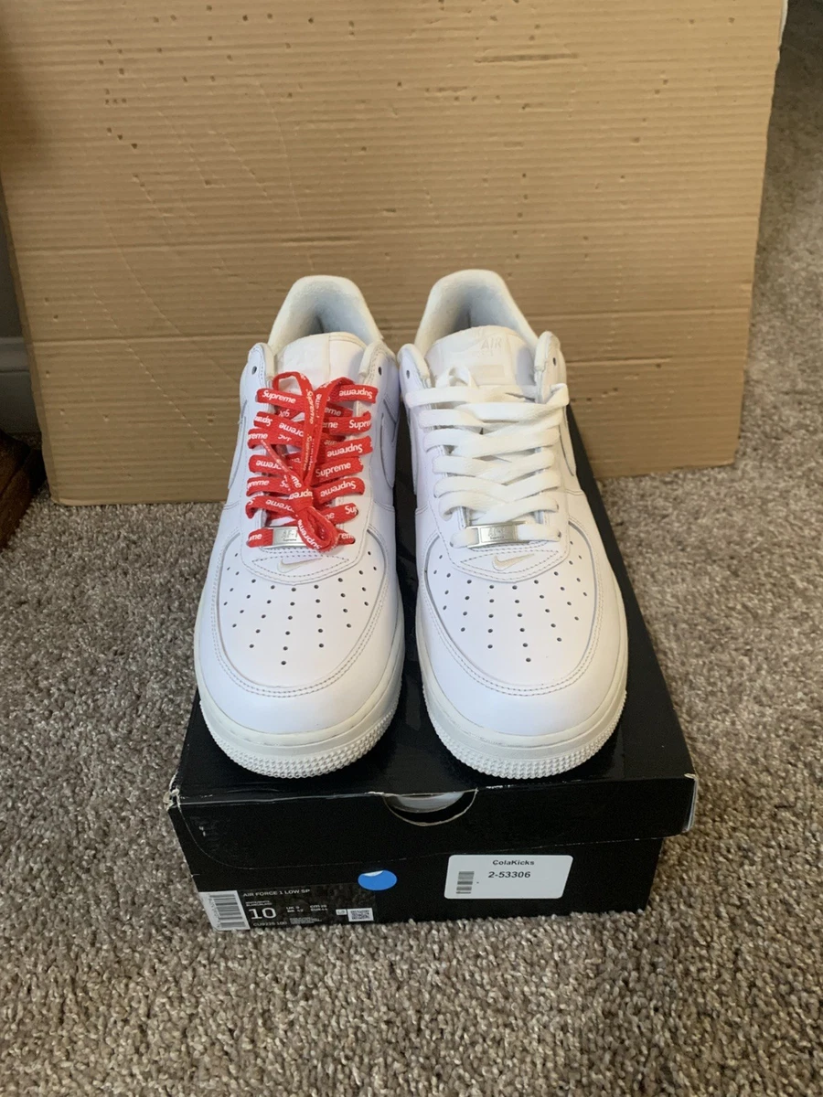Nike Air Force 1 Supreme White | eBay