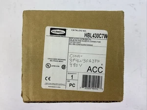 HUBBELL HBL430C7W PIN AND SLEEVE CONNECTOR WATERTIGHT 3PH 480VAC 30AMP 3POLE - Picture 1 of 3