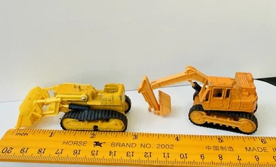 Vintage 1980 Zylmex P314 Escavadeira e Escavadeira Diecast Lote de 2 Brinquedos Escala 1/64 - Imagem 1 de 4