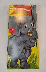 VTG The Saggy Baggy Elephant Whitman Color & Read Little Golden Book 1972 NOS - Picture 1 of 9