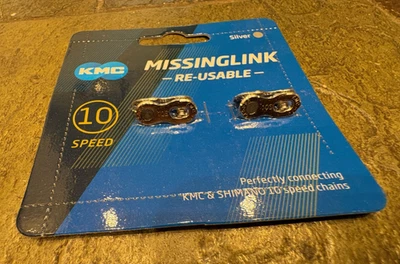 2 KMC 10-Speed MissingLink Missing Link fits Shimano SRAM Bike Chain Two-Pack - Image 1 of 2