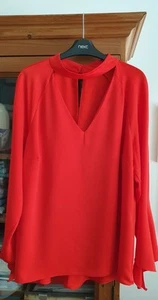 Ladies Star by Julien MacDonald red summer top size 18 - Picture 1 of 7