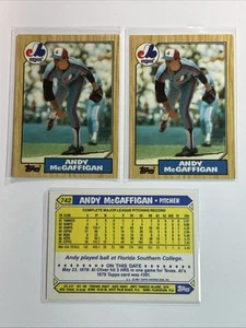 Lote Topps Tiffany 1987 #742 - Exposiciones de Montreal - Andy McGaffigan - Imagen 1 de 1