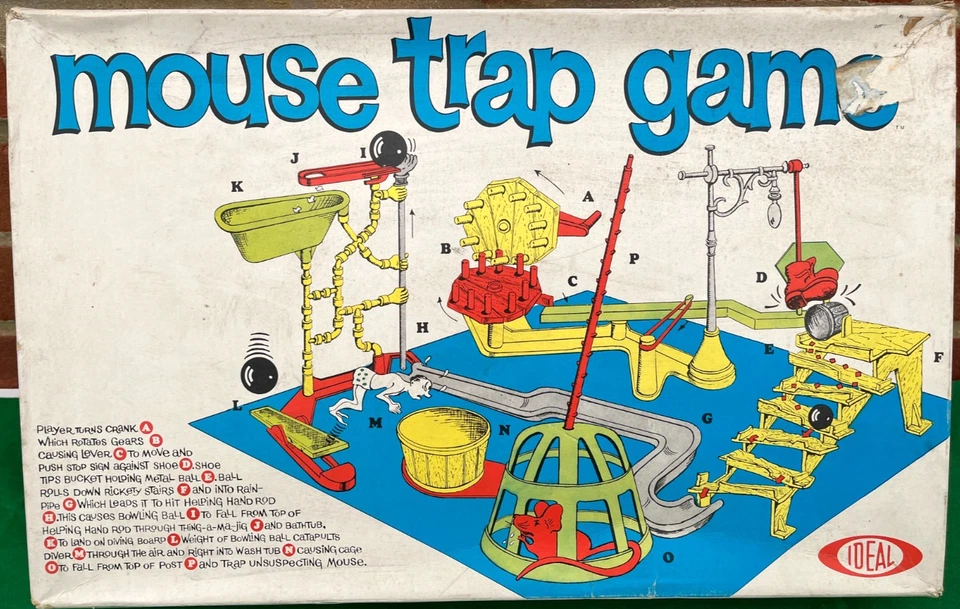 TESTED SEE VIDEO Vintage 1963 Mouse Trap Board Game by Ideal Original Edition - Image 1 of 4
